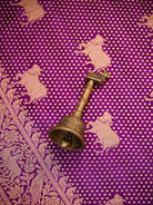 Purple Shikargah Brocade Satin Silk Handloom Banarasi Saree - Sacred Weaves