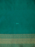 Teal Green Katan Silk Handloom Banarasi Co-Ord Set - Sacred Weaves