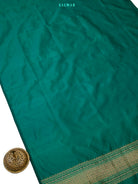 Teal Green Katan Silk Handloom Banarasi Co-Ord Set - Sacred Weaves