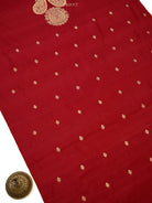 Maroon Katan Silk Handloom Banarasi Co-Ord Set - Sacred Weaves