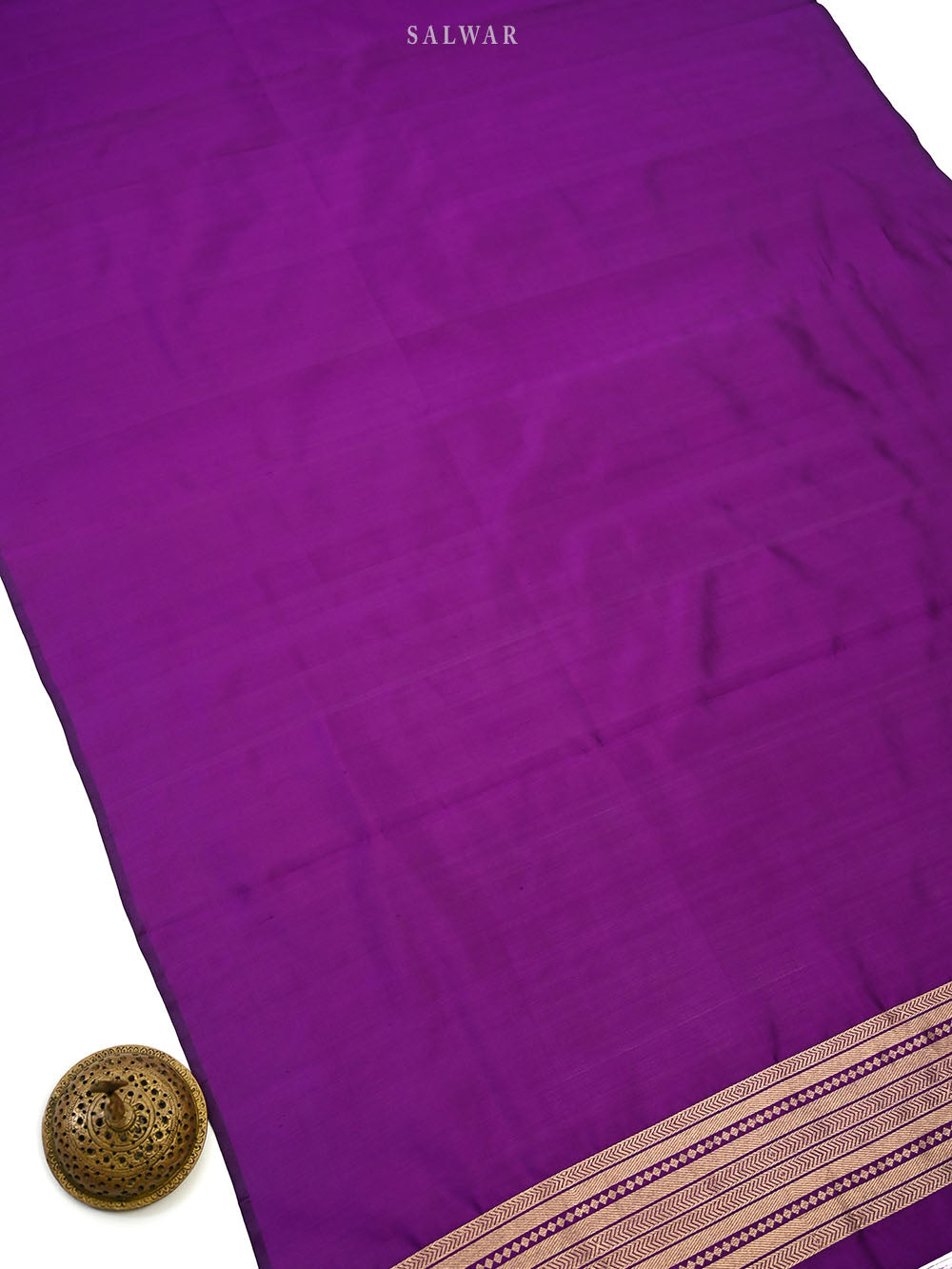 Purple Katan Silk Handloom Banarasi Co-Ord Set - Sacred Weaves