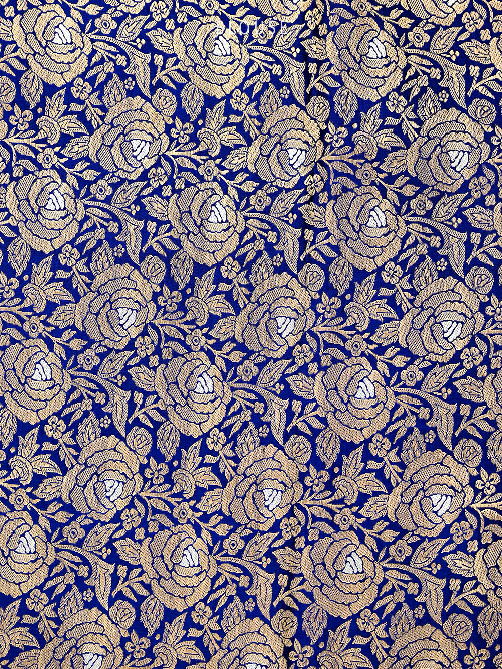 Blue Satin Silk Handloom Banarasi Lehenga