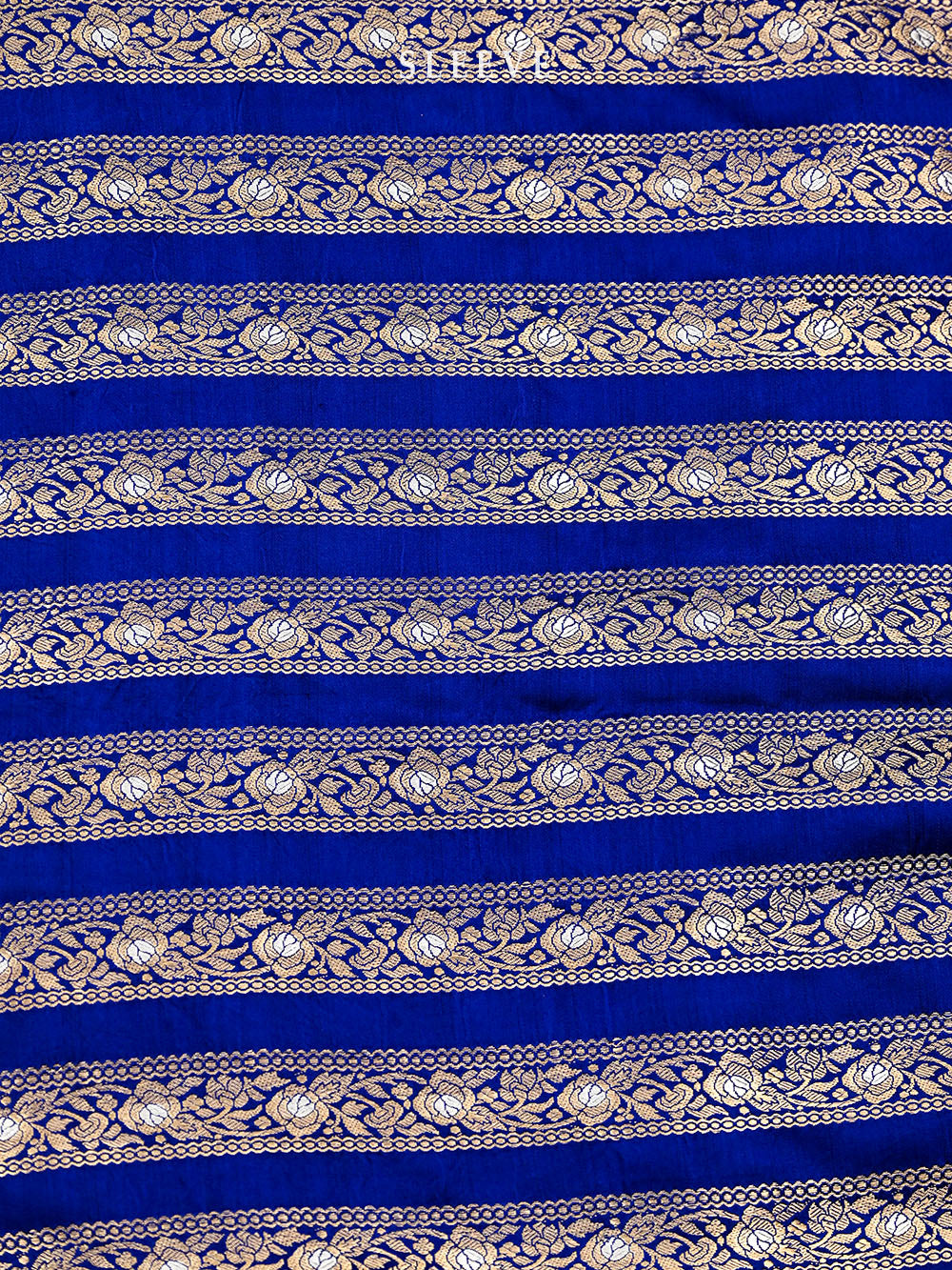 Blue Satin Silk Handloom Banarasi Lehenga