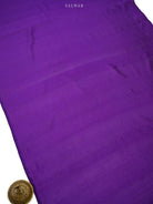 Dark Purple Katan Silk Handloom Banarasi Co-Ord Set - Sacred Weaves