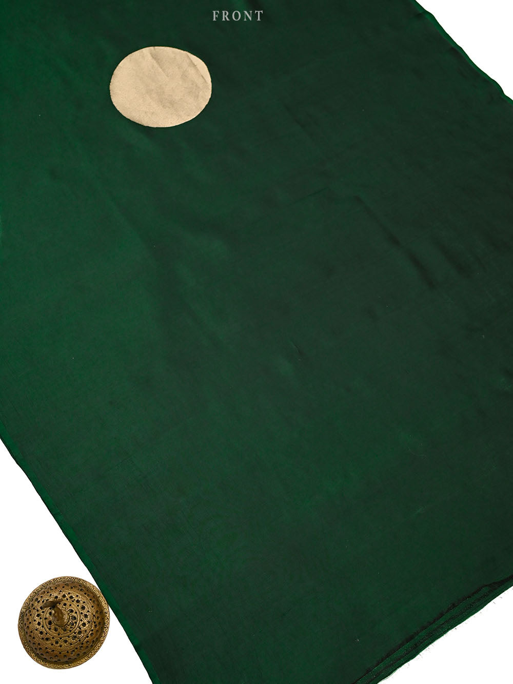Bottle Green Katan Silk Handloom Banarasi Co-Ord Set - Sacred Weaves
