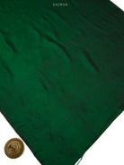 Bottle Green Katan Silk Handloom Banarasi Co-Ord Set - Sacred Weaves