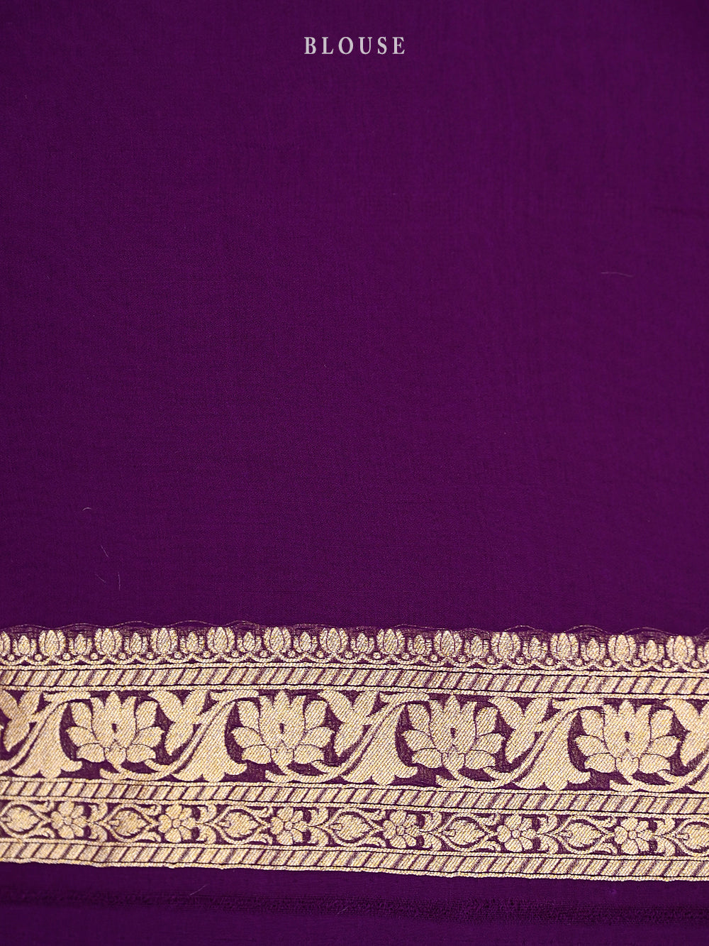 Purple Jaal Khaddi Georgette Handloom Banarasi Saree - Sacred Weaves