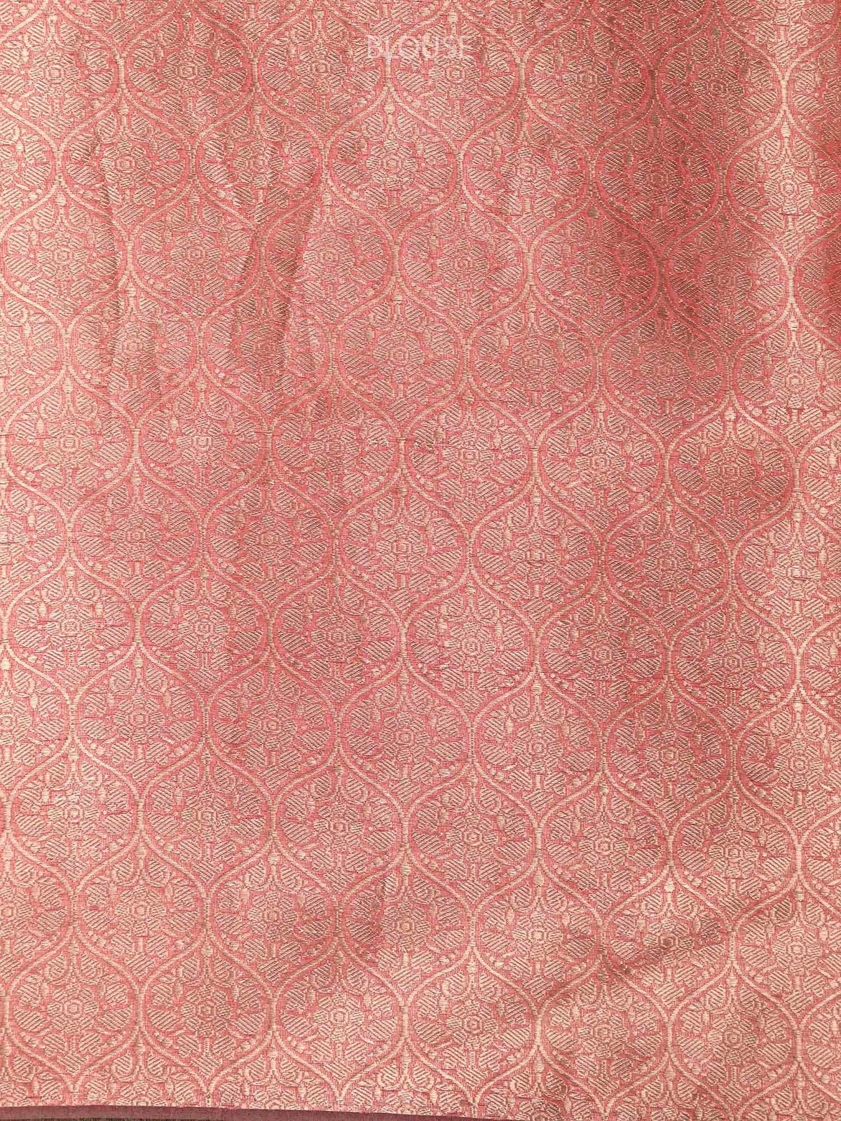 Coral Pink Organza Handloom Banarasi Saree - Sacred Weaves