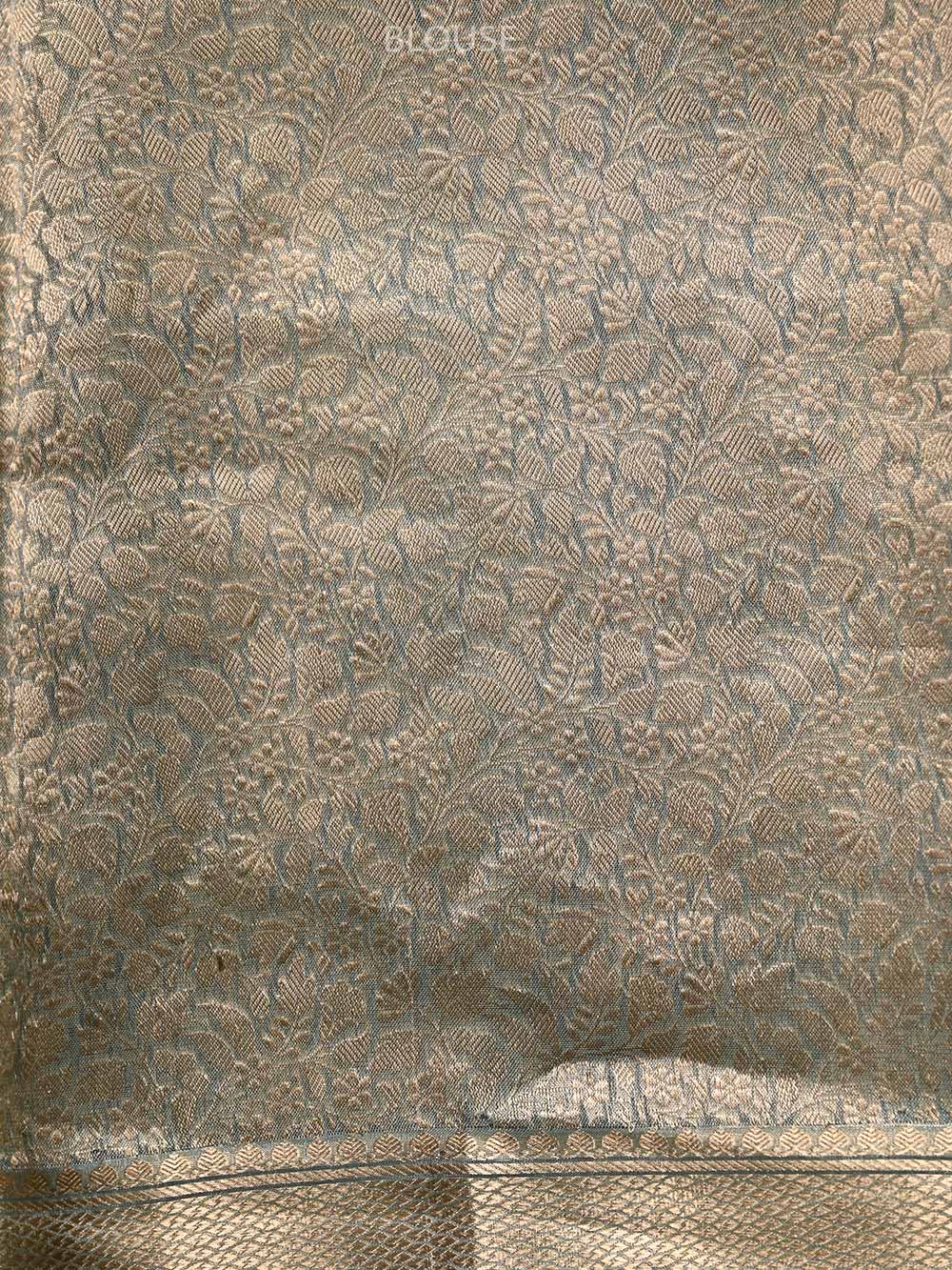 Sea Green Jaal Tissue Handloom Banarasi Saree - Sacred Weaves