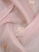 Pastel Pink Organza Handloom Banarasi Saree - Sacred Weaves