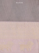 Pastel Pink Organza Handloom Banarasi Saree - Sacred Weaves