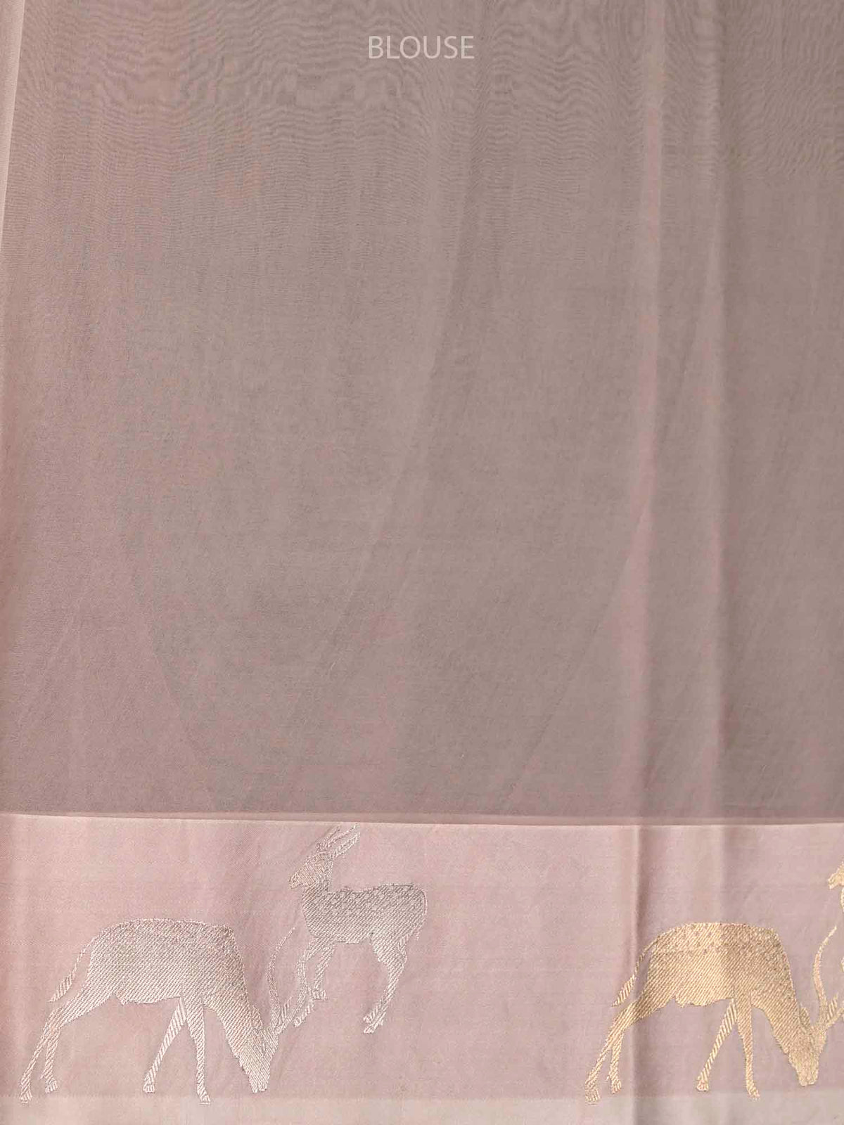 Powder Pink Booti Organza Handloom Banarasi Saree - Sacred Weaves