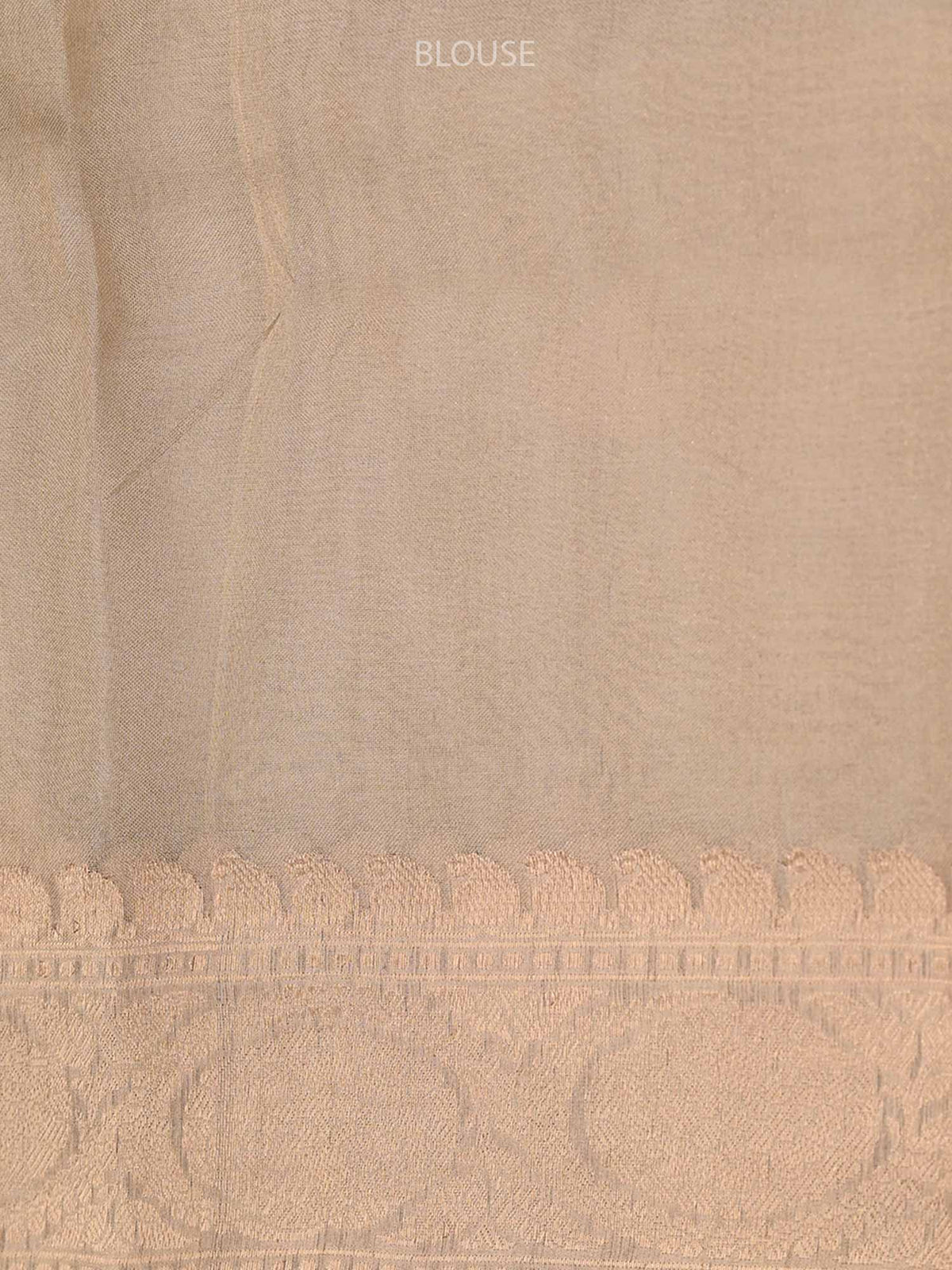 Beige Booti Tissue Handloom Banarasi Saree - Sacred Weaves