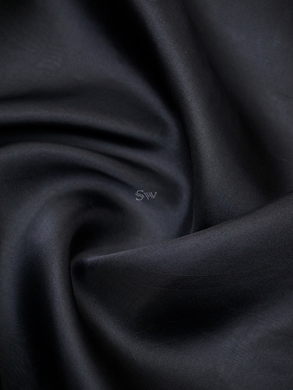 Black Plain Organza Handloom Banarasi Saree - Sacred Weaves