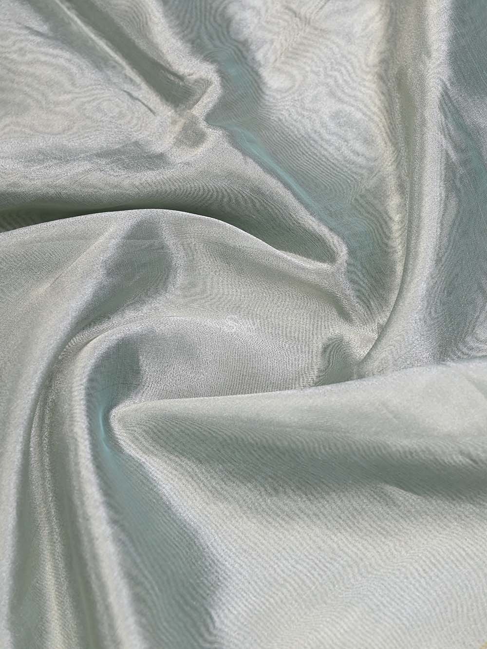 Sea Green Tissue Handloom Banarasi Saree - Sacred Weaves