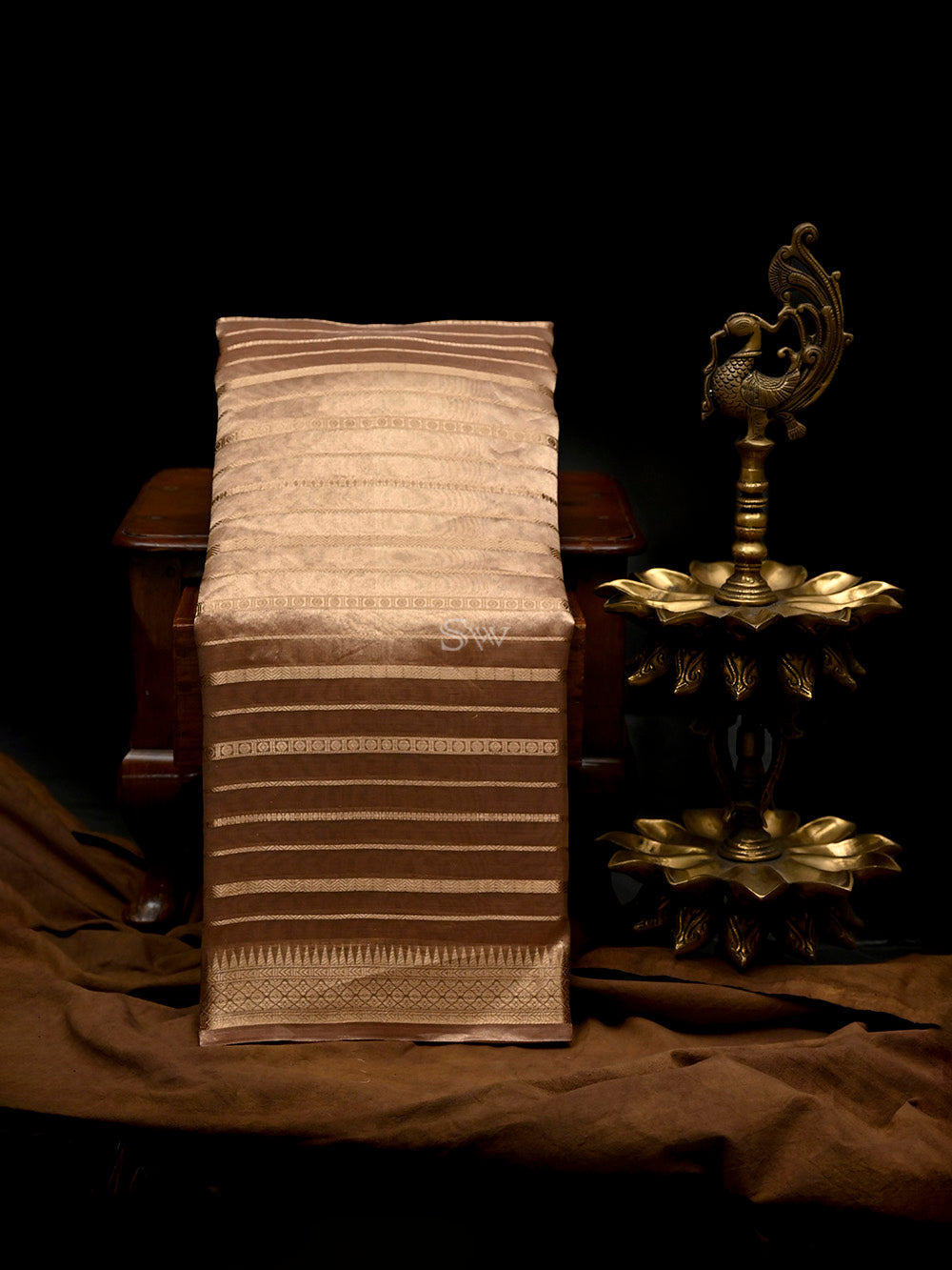 Pastel Pink Tissue Handloom Banarasi Saree - Sacred Weaves