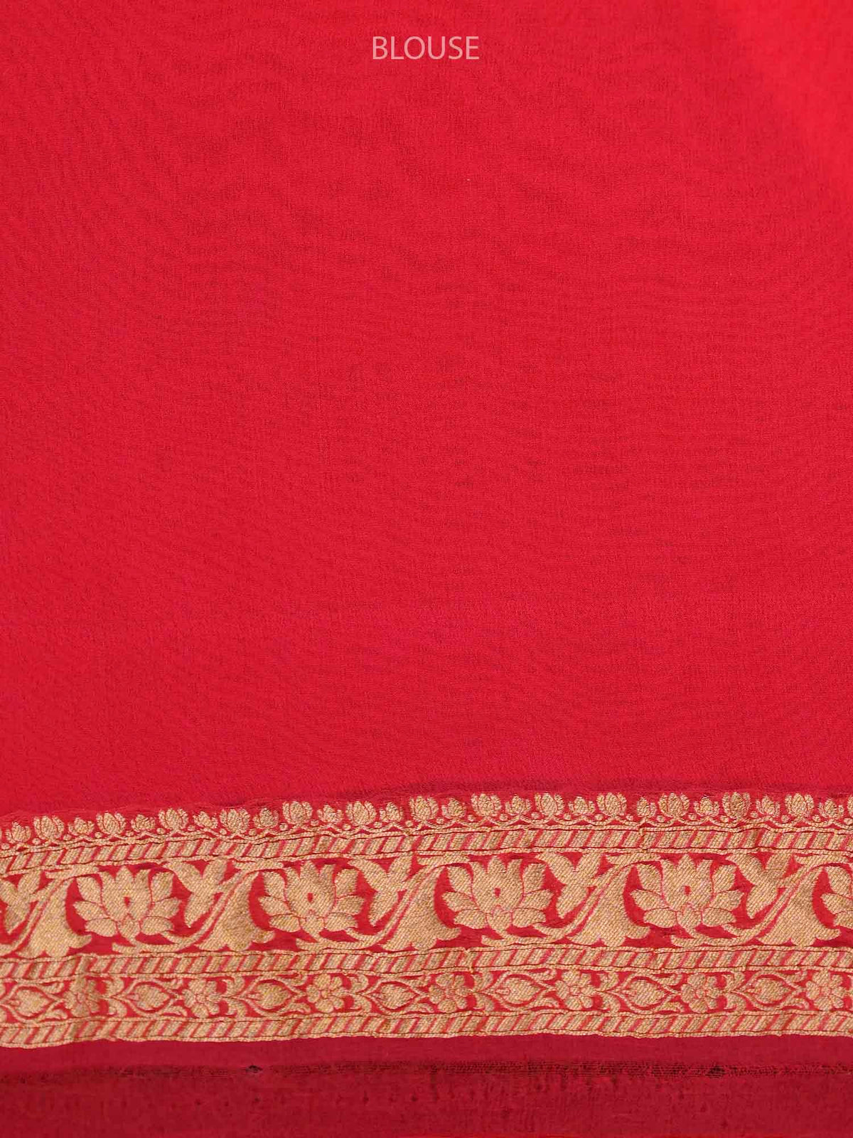 Coral Pink Jaal Khaddi Georgette Handloom Banarasi Saree - Sacred Weaves