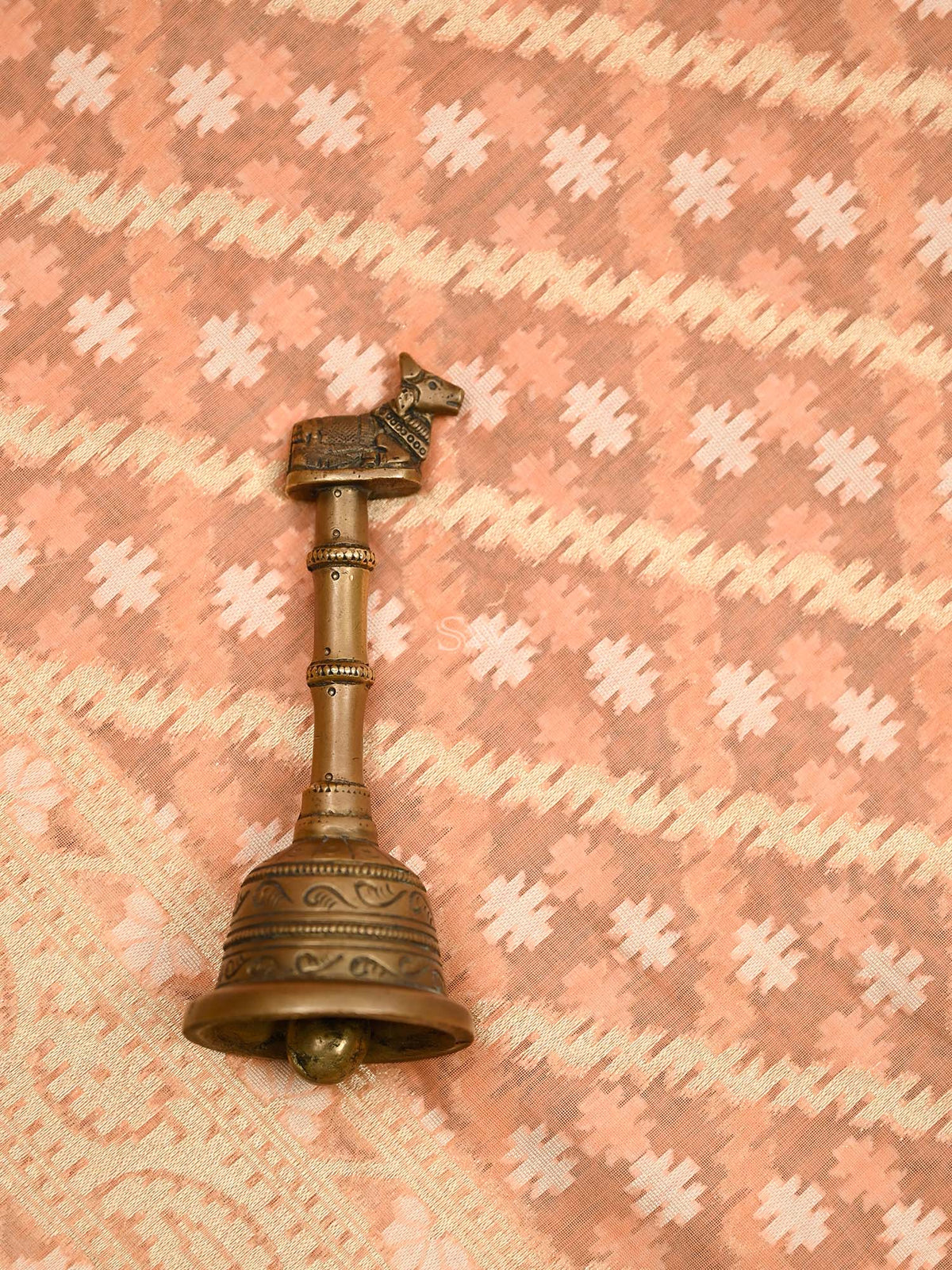 Peach Cotton Silk Handloom Banarasi Suit