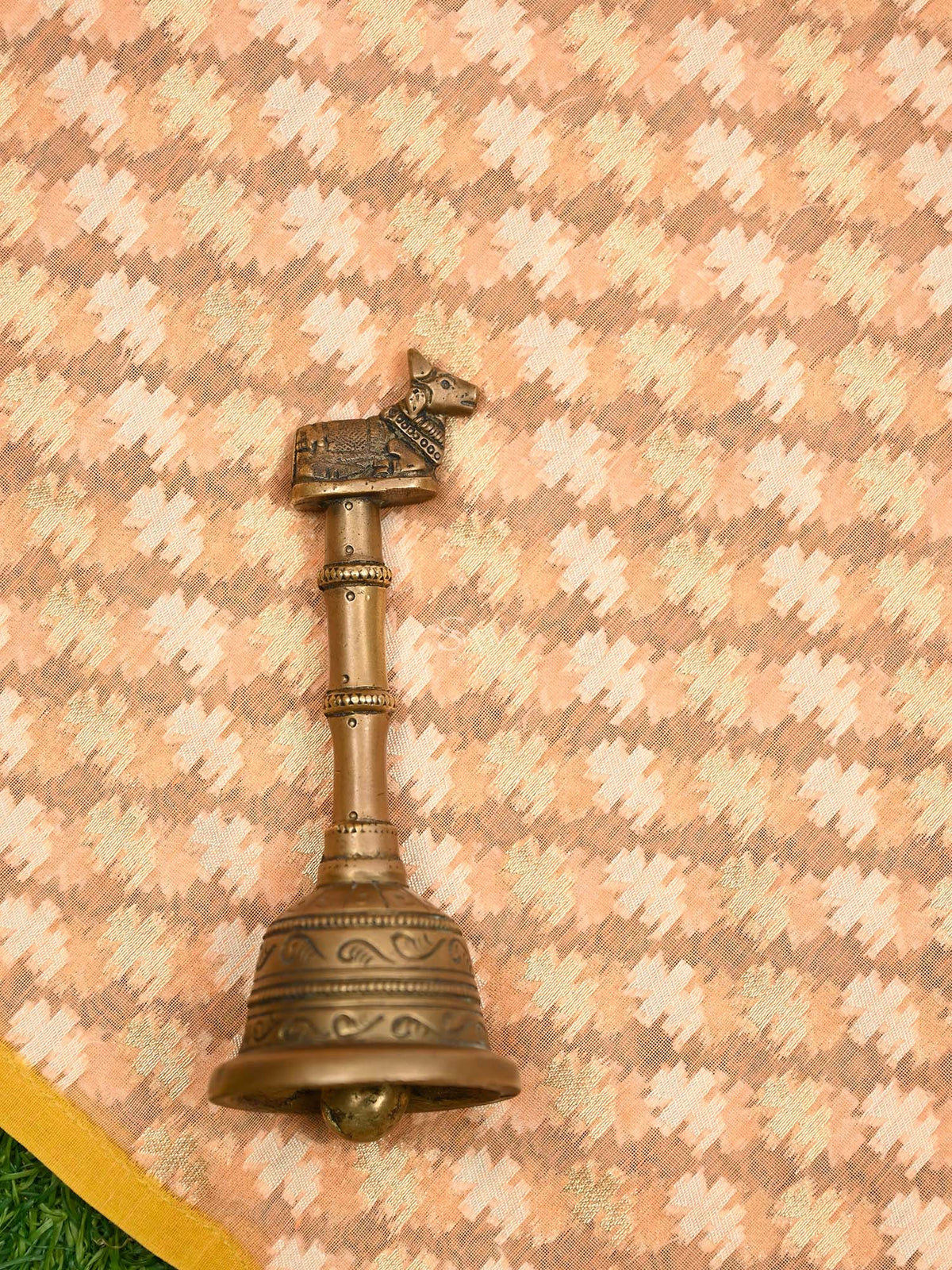 Peach Cotton Silk Handloom Banarasi Suit