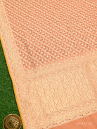 Peach Cotton Silk Handloom Banarasi Suit - Sacred Weaves