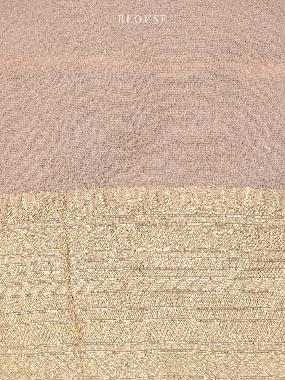 Pastel Pink Grey Rangkat Khaddi Georgette Handloom Banarasi Saree - Sacred Weaves