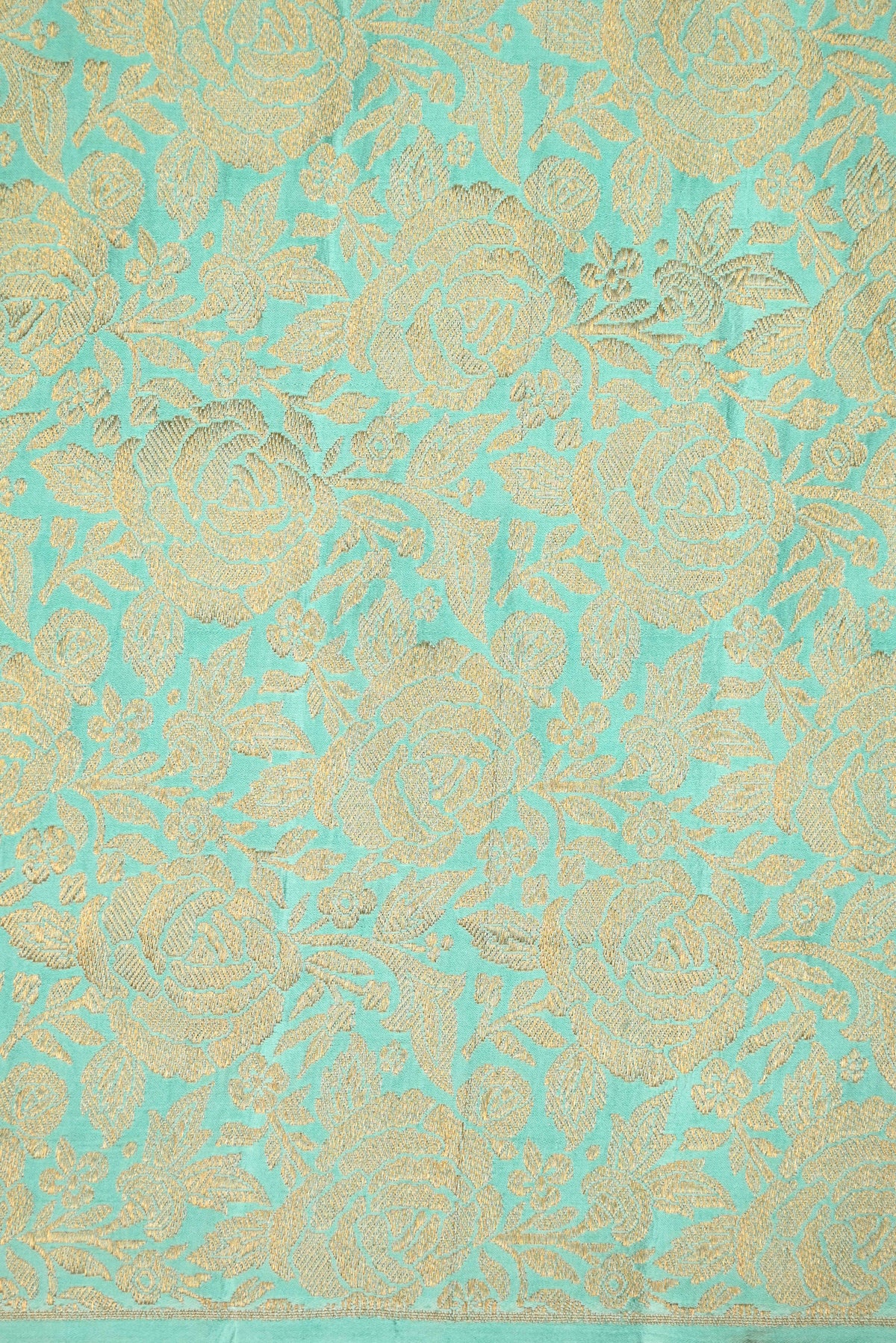 Sea Green Satin Silk Handloom Banarasi Lehenga