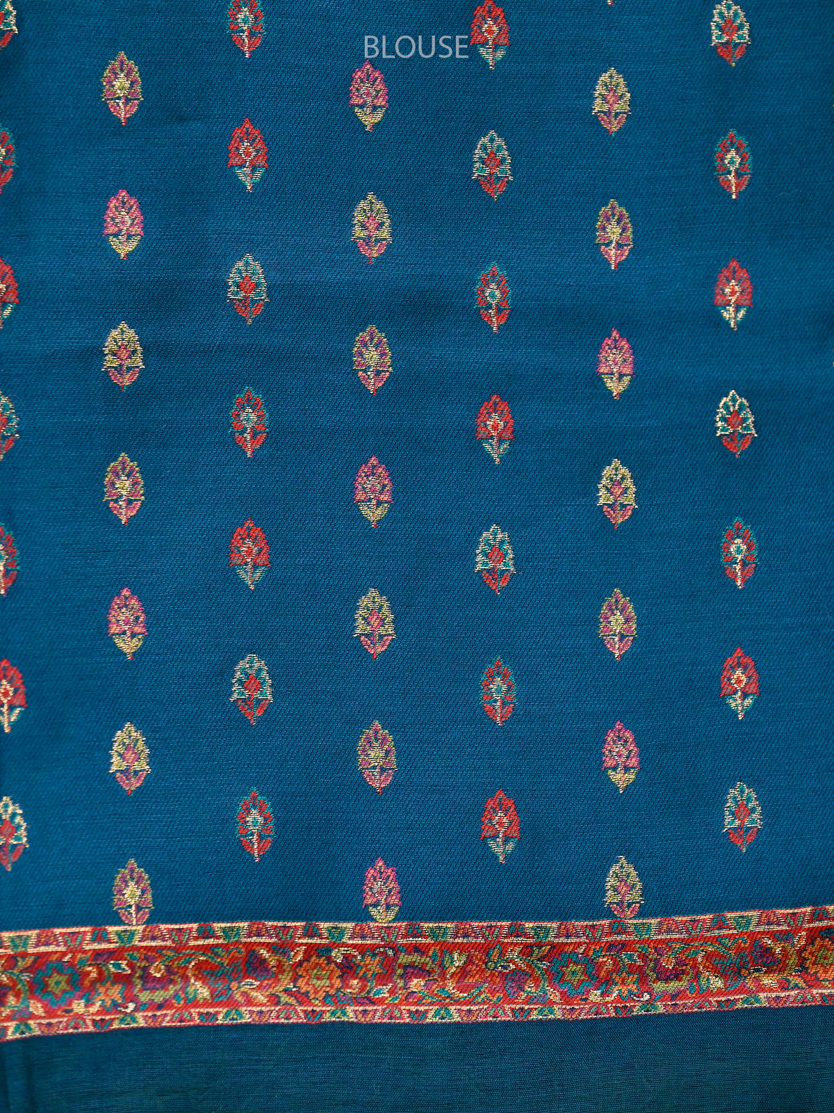 Midnight Blue Pashmina Moonga Silk Handloom Banarasi Saree - Sacred Weaves