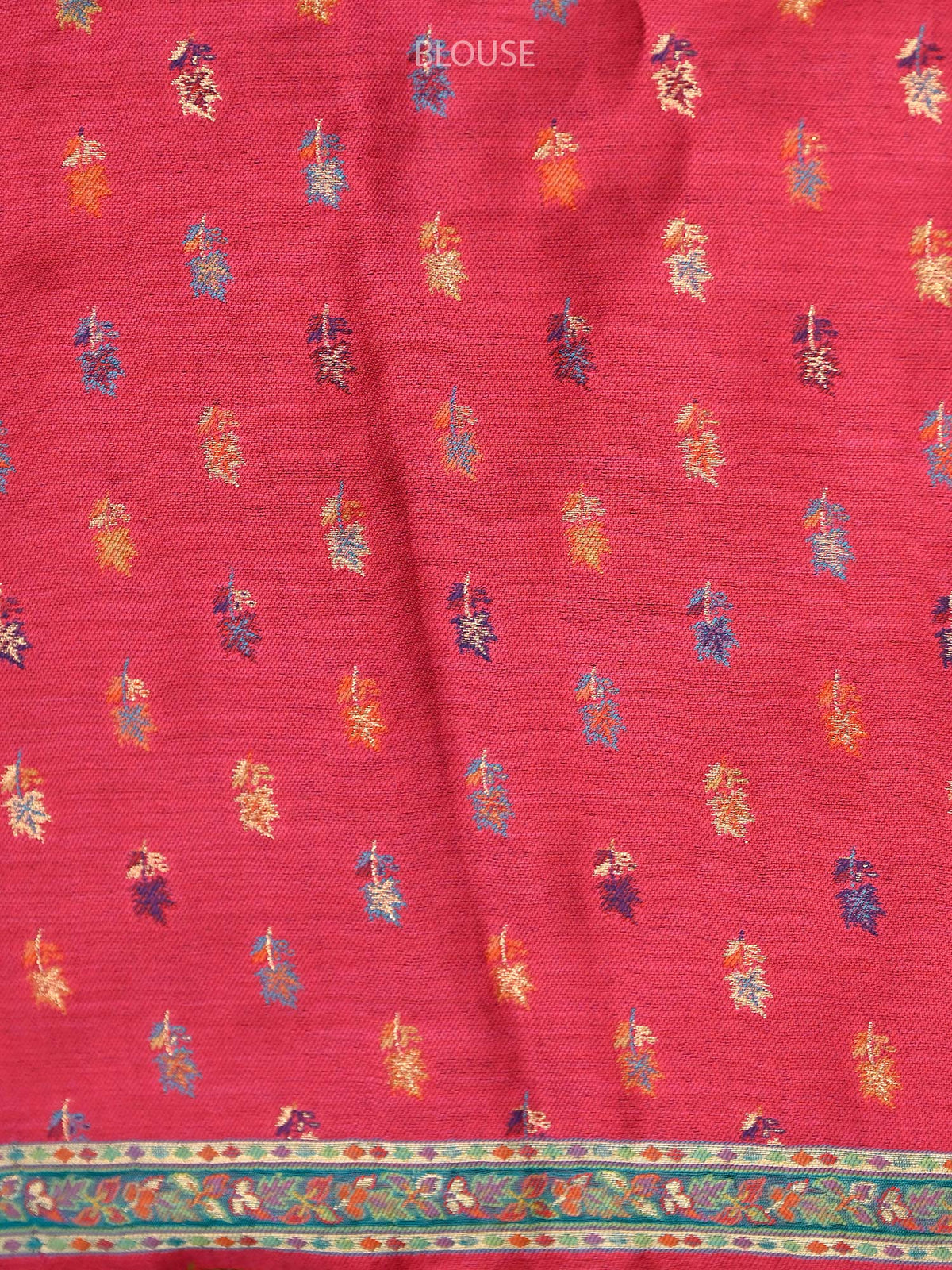 Navy Blue Pashmina Moonga Silk Handloom Banarasi Saree - Sacred Weaves