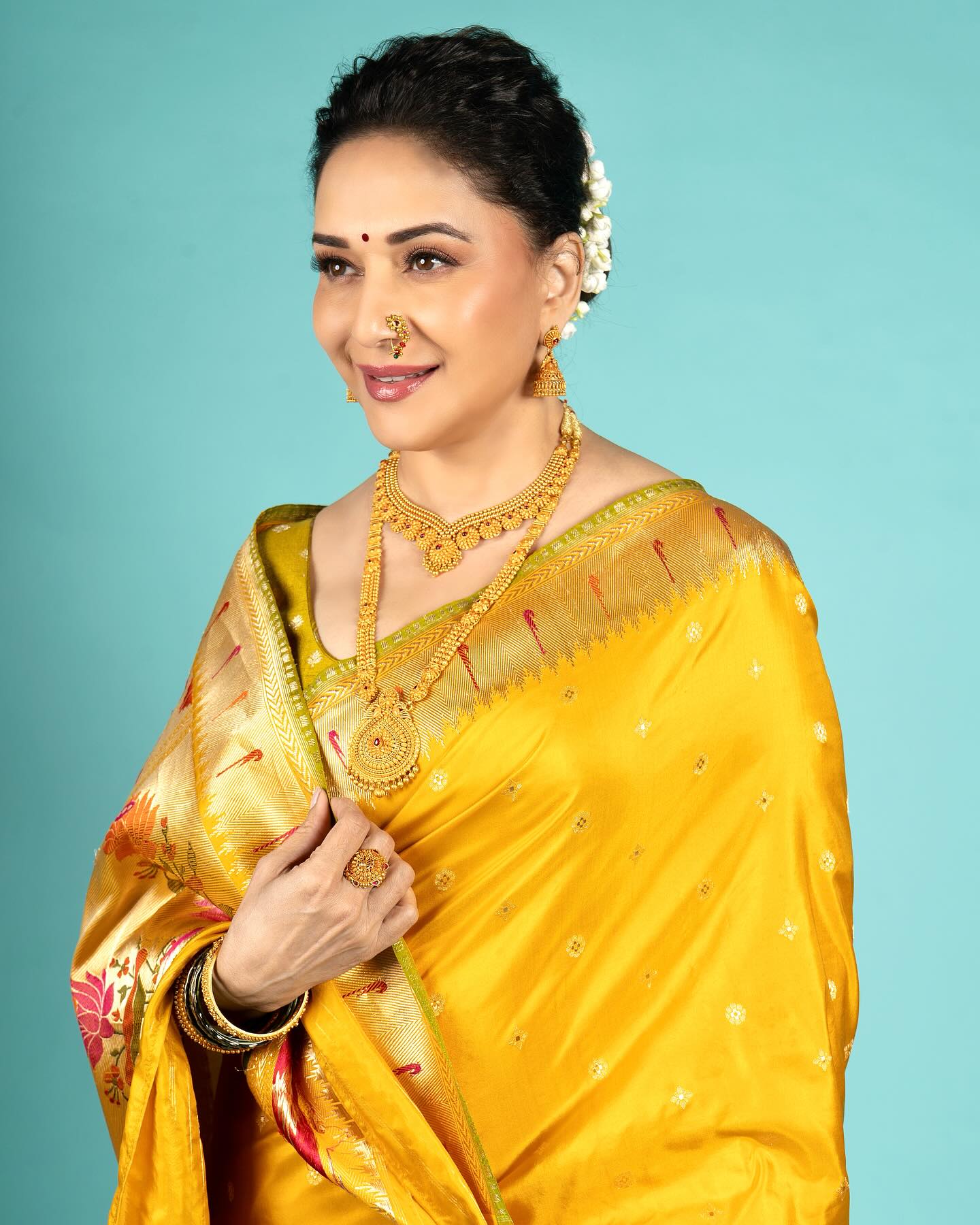 Madhuri Dixit in Sacred Weaves' Paithani Banarasi Saree