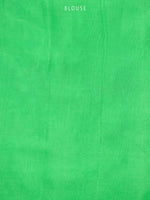 Bright Green Plain Silk Handloom Saree