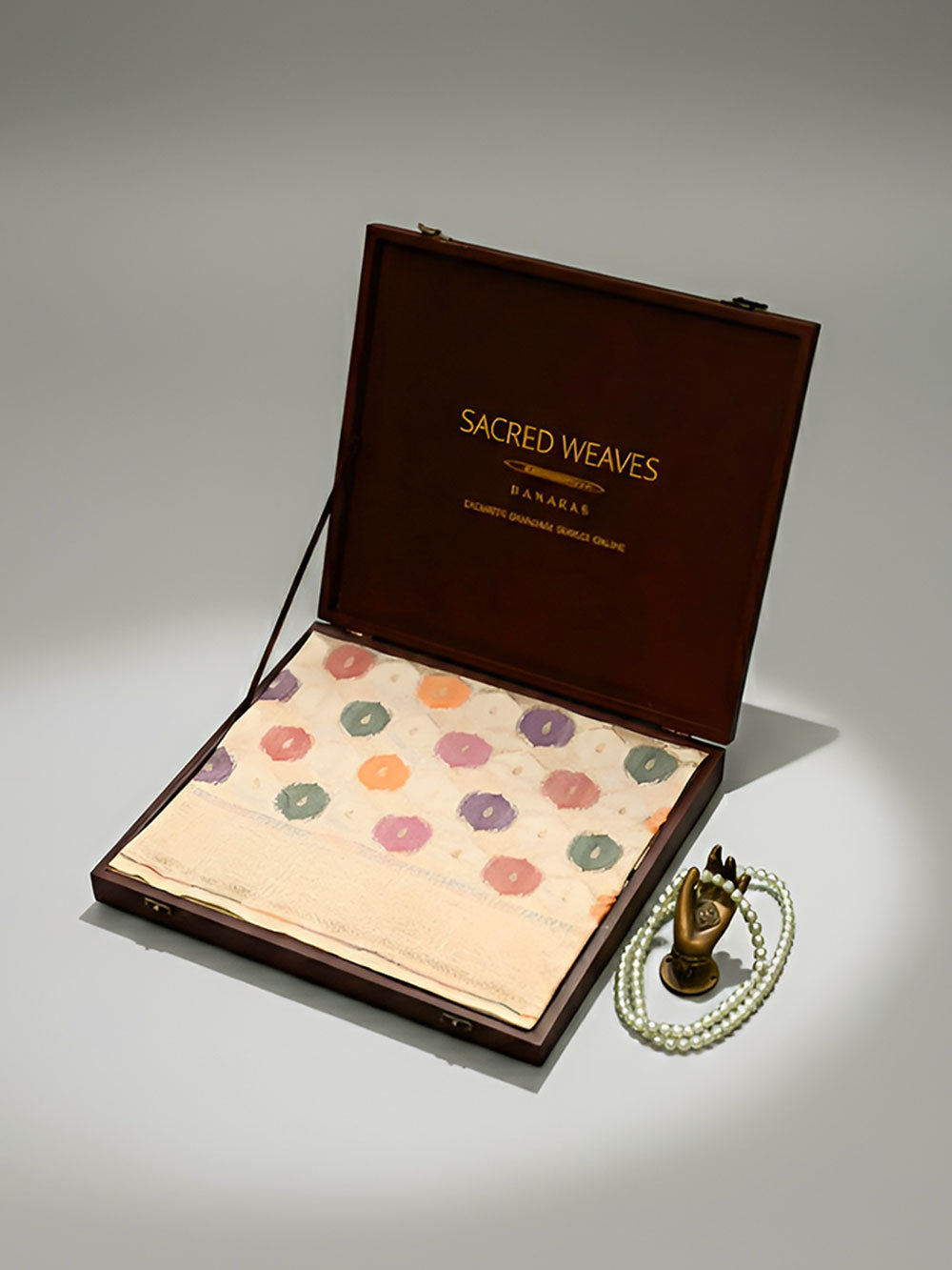 Off White Rangkat Katan Silk Handloom Banarasi Saree