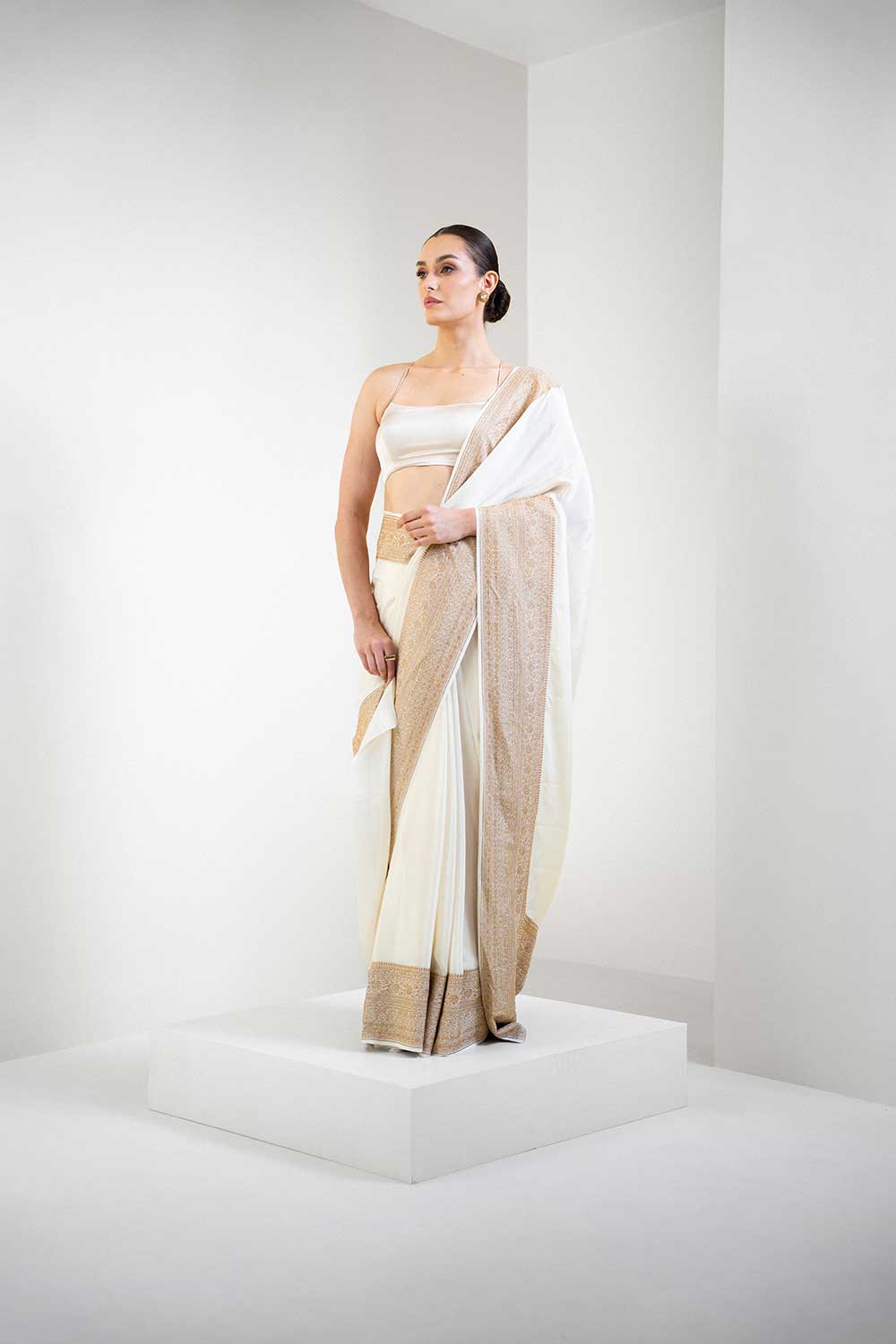 Pure Crepe Silk Banarasi Sarees by Sacred Weaves