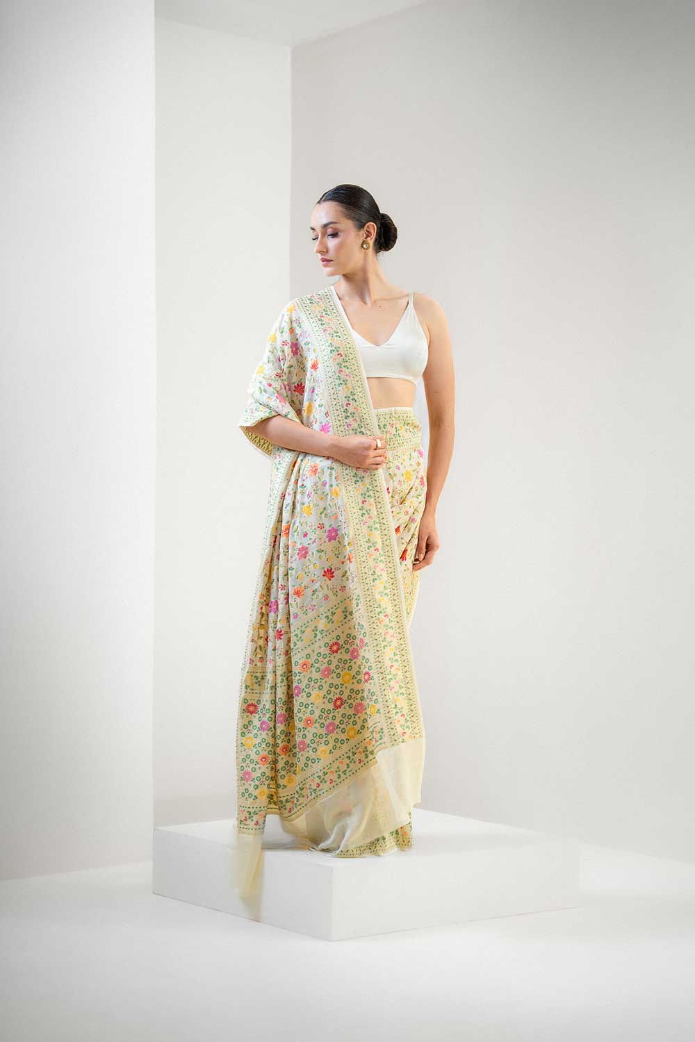 Pure Khaddi Georgette Silk Banarasi Sarees by Sacred Weaves