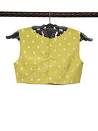 Green Meenakari Georgette Banarasi Ready-made Blouse - Sacred Weaves