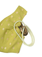 Green Meenakari Georgette Banarasi Ready-made Blouse - Sacred Weaves