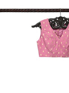 Pink Meenakari Georgette Banarasi Ready-made Blouse - Sacred Weaves