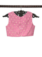 Pink Meenakari Georgette Banarasi Ready-made Blouse - Sacred Weaves
