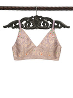 Pastel Purple Meenakari Uppada Silk Banarasi Ready-Made Blouse - Sacred Weaves