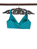 Teal Green Georgette Banarasi Ready-Made Blouse - Sacred Weaves