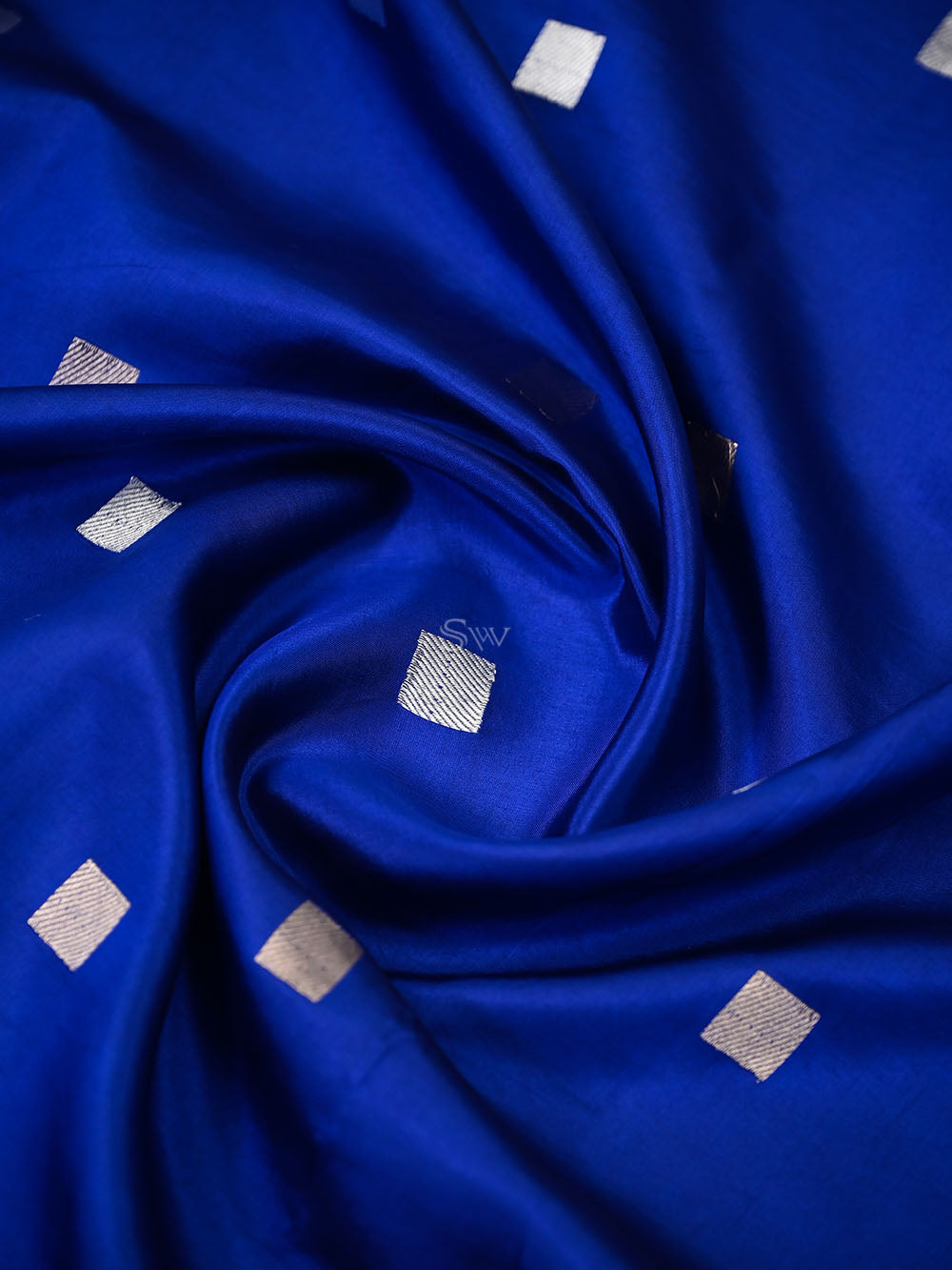 Blue Sona Roopa Booti Katan Silk Handloom Banarasi Suit - Sacred Weaves