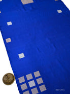 Blue Sona Roopa Booti Katan Silk Handloom Banarasi Suit - Sacred Weaves