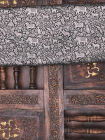 Black Shikargah Katan Silk Brocade Handloom Banarasi Saree