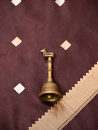 Wine Sona Roopa Booti Katan Silk Handloom Banarasi Suit - Sacred Weaves
