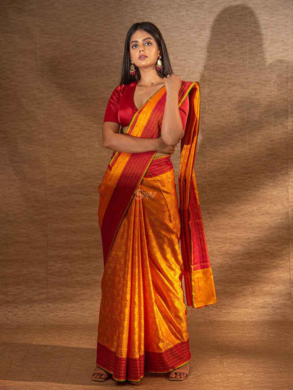 Yellow Tanchoi Silk Handloom Banarasi Saree - Sacred Weaves
