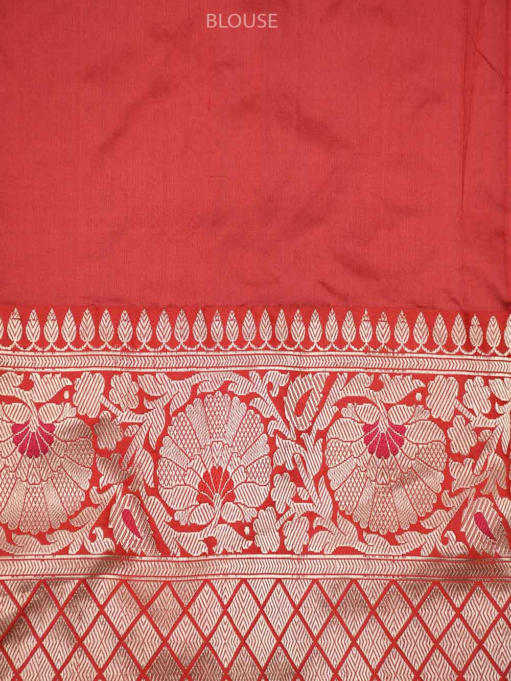 Parrot Green Meenakari Katan Silk Handloom Banarasi Saree - Sacred Weaves