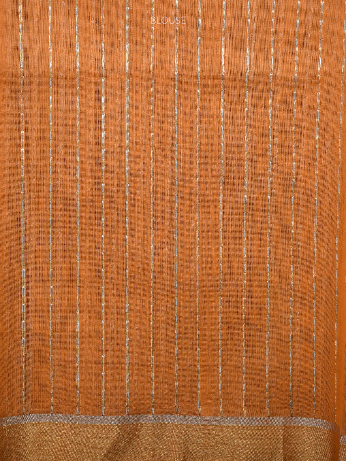 Orange Chanderi Silk Handloom Banarasi Saree - Sacred Weaves