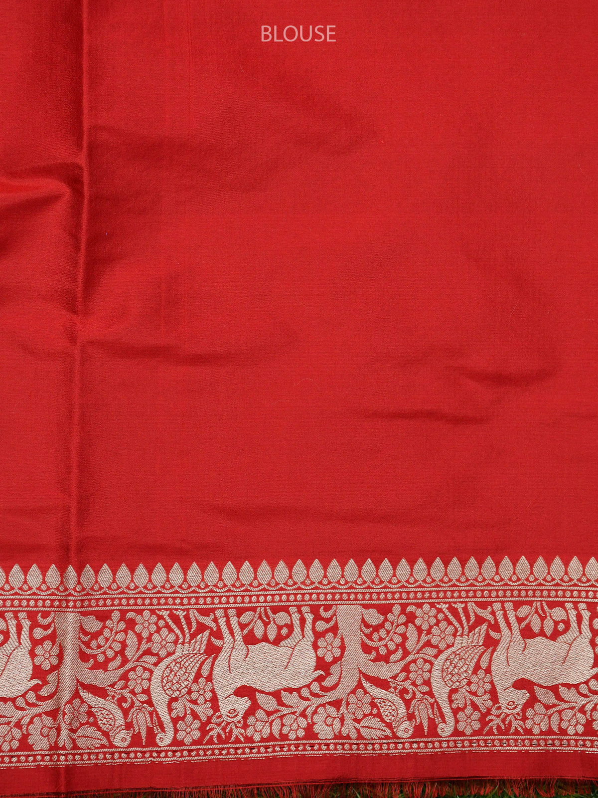 Red Shikargah Katan Silk Handloom Banarasi Saree - Sacred Weaves