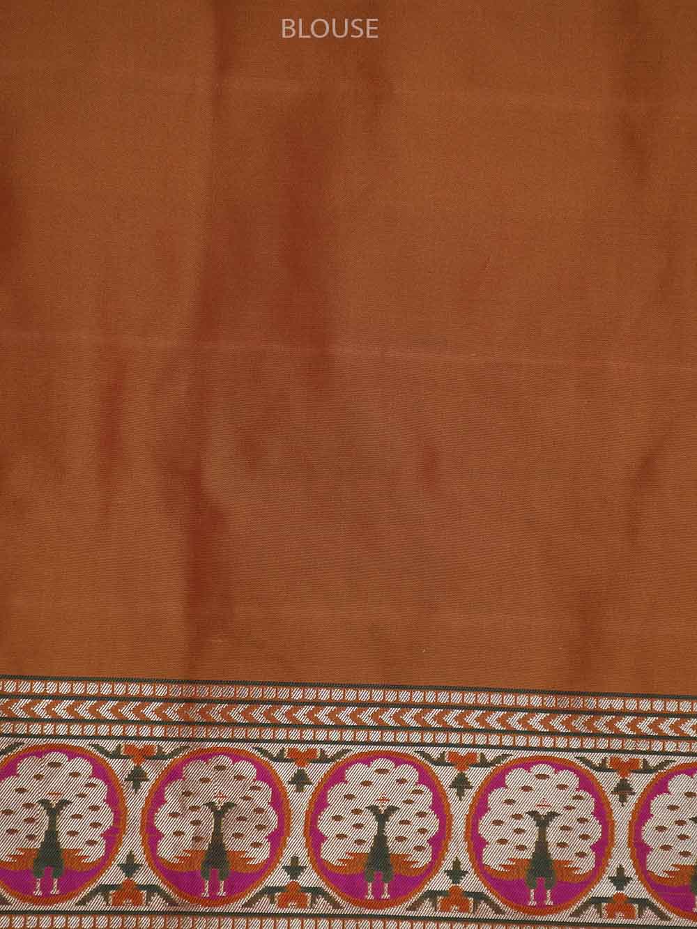 Yellow Paithani Katan Silk Handloom Banarasi Saree - Sacred Weaves