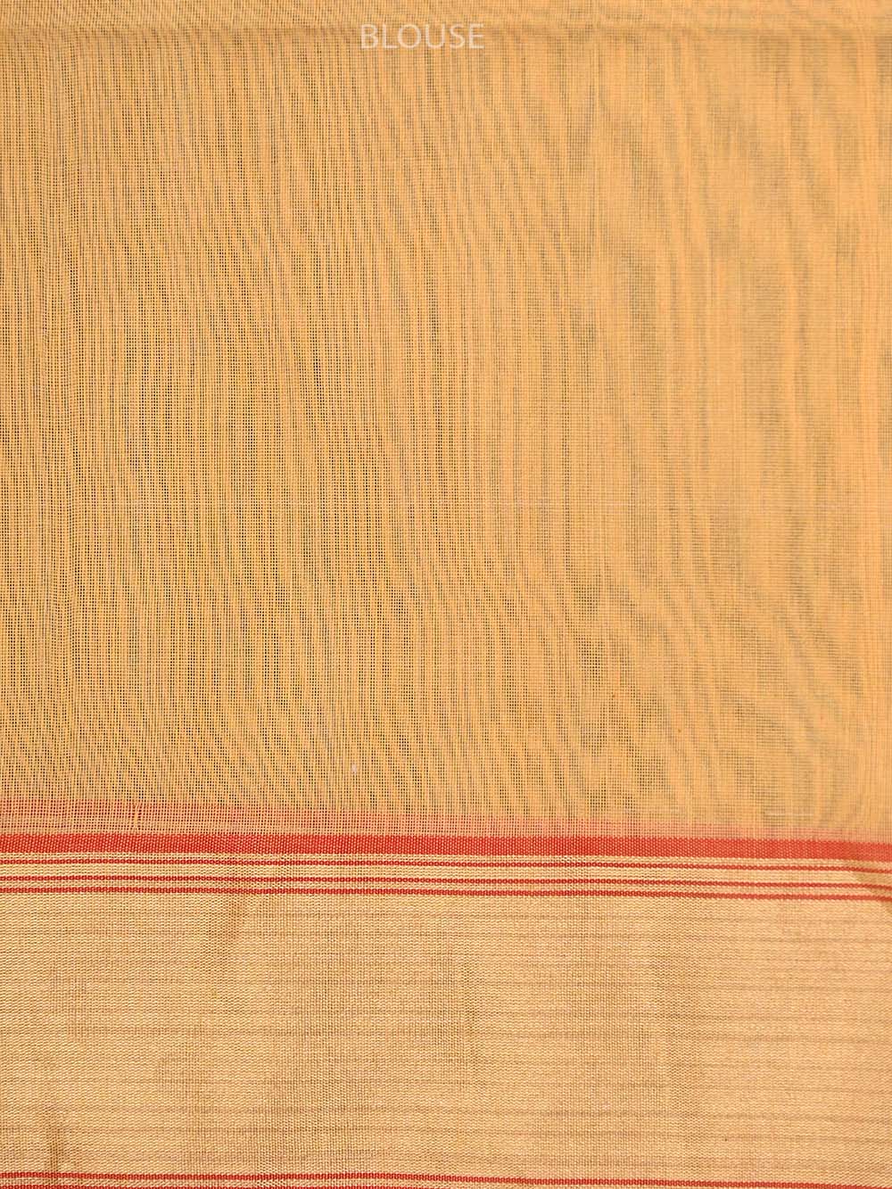 Orange Booti Chanderi Silk Handloom Banarasi Saree - Sacred Weaves