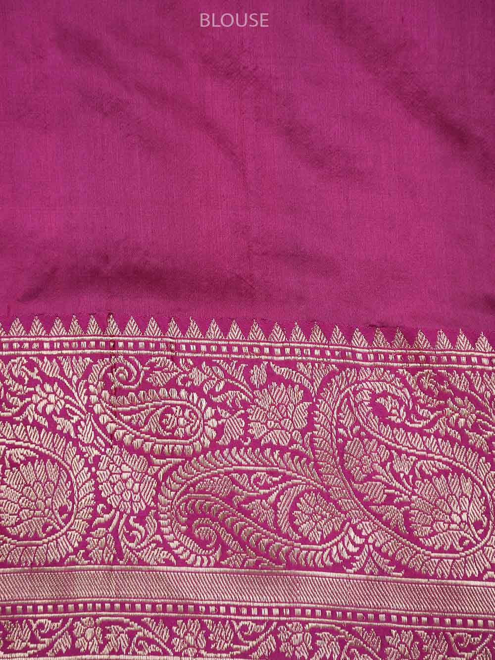 Red Boota Katan Silk Handloom Banarasi Saree - Sacred Weaves